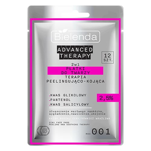 Bielenda Advanced Therapy 2in1 Peeling & Soothing Therapy Facial Pads