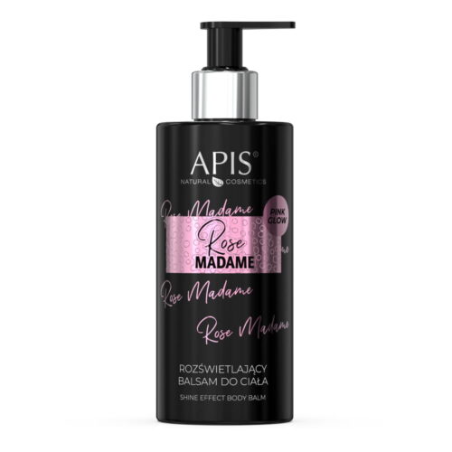 apis rose madame perfume pink glow shine body balm.