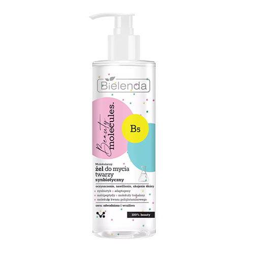 Gentle face wash gel with synbiotic molecules from Bielenda.