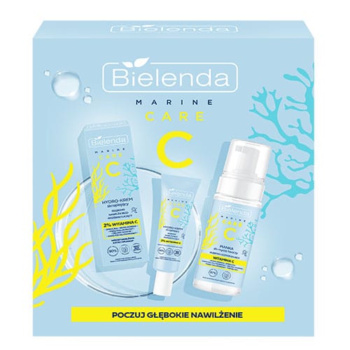 Bielenda Marine Care C Gift Box Set Face Cream and Foam Face Wash