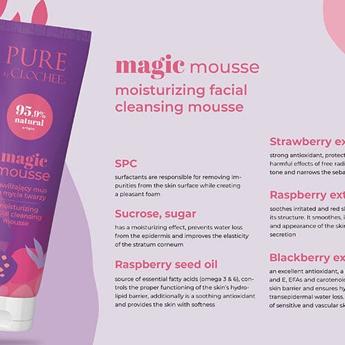 Clochee Pure Magic Mousse Moisturising Facial Cleansing Mousse 90ml