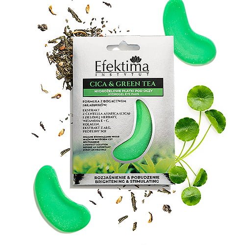 Efektima CICA & Green Tea Brightening Stimulating Hydrogel Eye Pads arranged