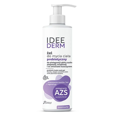 Idee Derm Prebiotic Body Wash Gel for Dry Atopic Sensitive Skin with Psoriasis Lesions