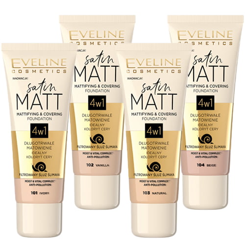 Eveline Cosmetics Satin Matt Long Lasting Mattifying & Covering Foundation