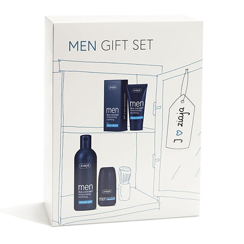 Ziaja Men Gift Set Shower Gel 300ml Face Cream 50ml and Anti-Perspirant 60ml