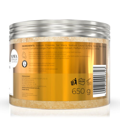 Apis Wealth of Honey Relaxing Bath Salt with Honey and Turmeric 650g