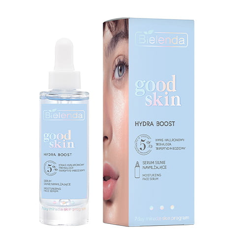 Bielenda Good Skin Hydra Boost Strongly Moisturising Face Serum Hyaluronic Acid Trehalose Tripeptide 30ml