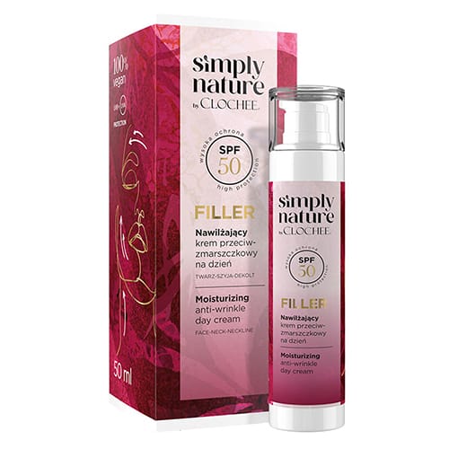 Clochee Simply Nature Filler Moisturising Anti-Wrinkle Day Cream SPF50