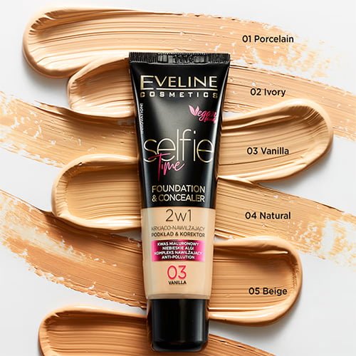 Eveline Selfie Time Moisturising Cover 2in1 Foundation & Concealer