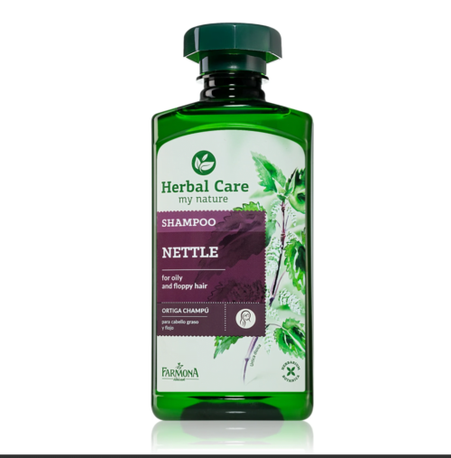 Farmona herbal nettle shampoo for oily hair.