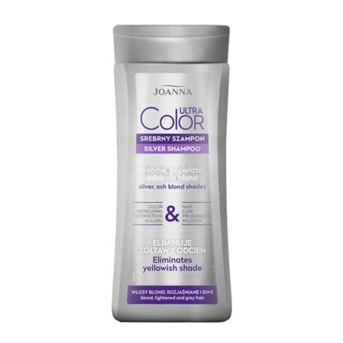 Joanna colour enhancing shampoo for grey silver blond shades.