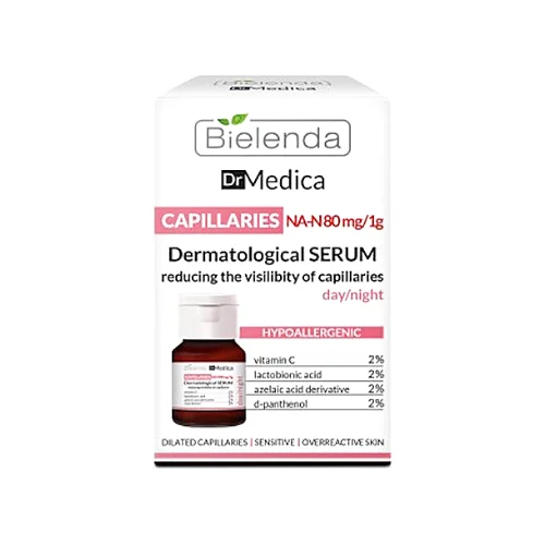Bielenda Dr Medica Capillaries Dermatological Face Serum Reducing Skin Redness Day/Night, 30ml