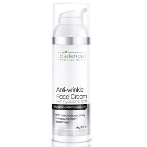 Bielenda Professional Anti-Wrinkle Face Cream with Hyaluronic Acid & Coenzyme Q10   SPF15, 100ml