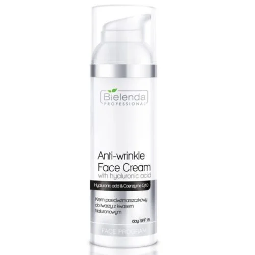 Bielenda Professional Anti-Wrinkle Face Cream with Hyaluronic Acid & Coenzyme Q10   SPF15, 100ml