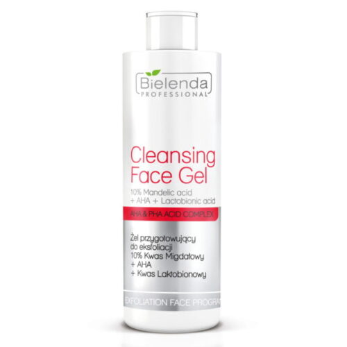 Bielenda Professional Pre Peel Cleansing Face Gel with 10% Mandelic Acid + AHA + Lactobionic Acid 200g