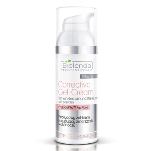 Bielenda Professional Anti-Wrinkle Corrective Eye Gel-Cream with Peptides,PhytoCellTecTM,Alp Rose, 50ml