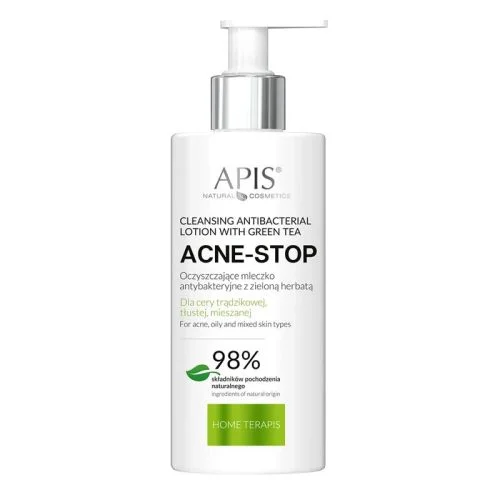 Apis Professional Cleansing Antibacterial Face Lotion-Milk with Green Tea 300ml