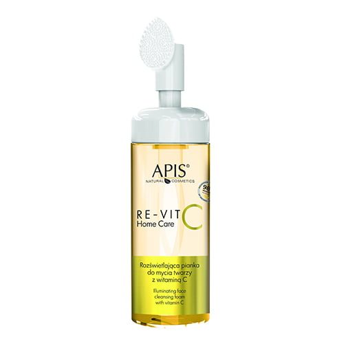 Apis Re-Vit C Brightening Face Cleansing Foam with Silicone Brush 150ml