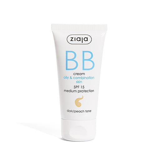 Ziaja BB Cream with SPF 15 for Oily & Combination Skin - Dark/Peach Tone