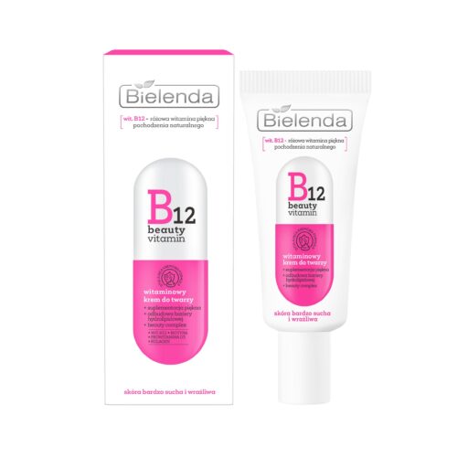 Bielenda B12 rich vitamin face cream for sensitive skin.