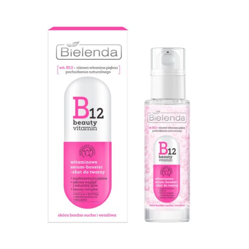 Bielenda B12 vitamin serum with glowing effect.