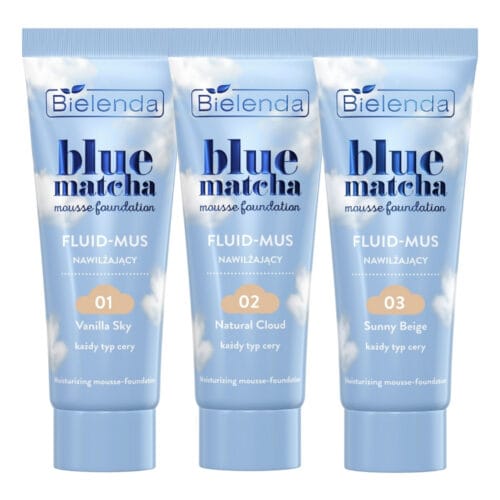 Bielenda Blue Matcha Moisturising Fluid Mousse Foundation 30g