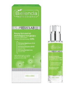 Bielenda Professional Supremelab Sebio Derm 10% Exfoliating Correcting Night Concentrate with AHA BHA and Succinic Acid