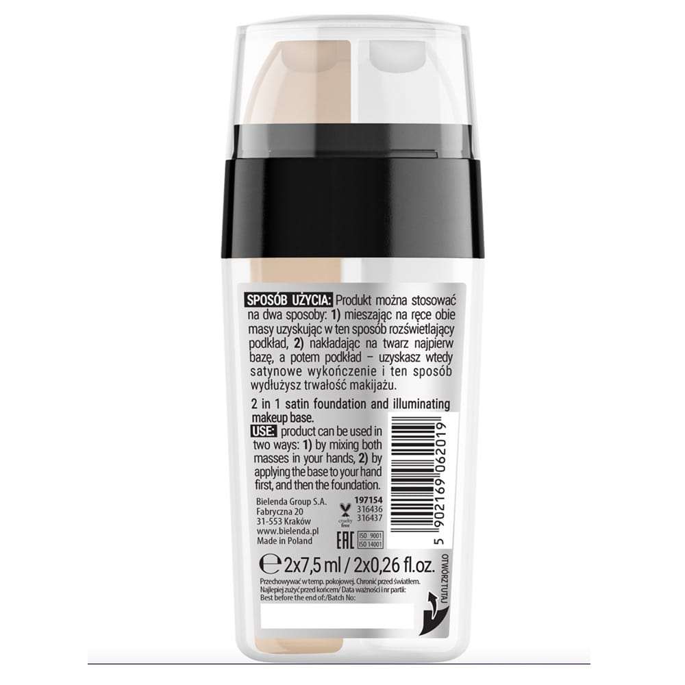 Bielenda Beauty Base Glow Booster 2-in-1 – Satin Foundation & Primer