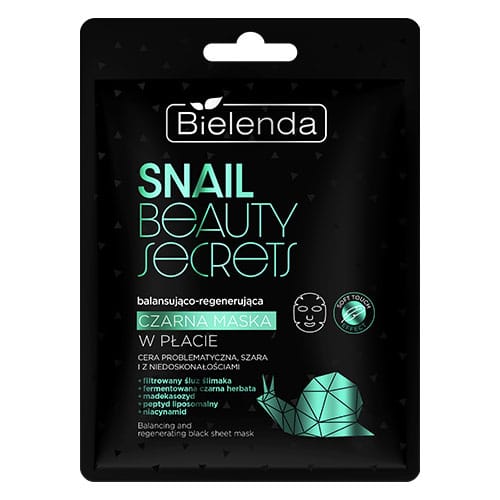 Bielenda Snail Beauty Secrets Balancing Regenerating Snail Filtrate Sheet Mask 1pcs