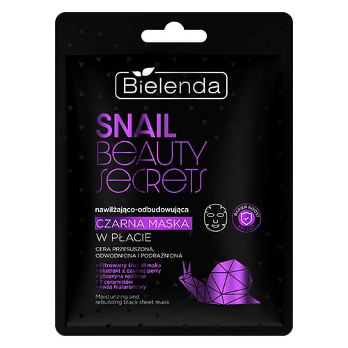 Bielenda Snail Beauty Secrets Moisturising Rebuilding Snail Filtrate Sheet Mask 1pcs