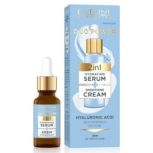 Eveline Cosmetics Duo Power 2in1 Hydrating & Smoothing Serum-Cream 18ml