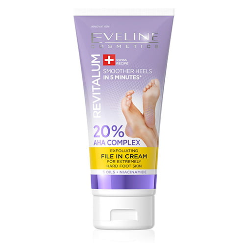 Eveline Revitalum 20% AHA Complex Exfoliating File in Cream for Extremely Hard Foot Skin 75ml