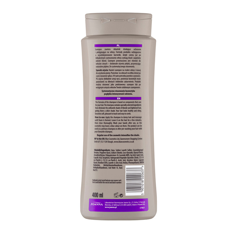 joanna ultra color shampoo for silver blond shades 400ml