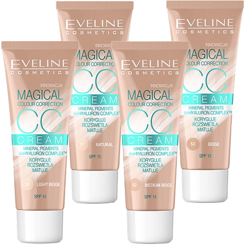 Eveline Cosmetics Magical CC Cream with bioHyaluron Complex SPF15 4 Shades 30ml