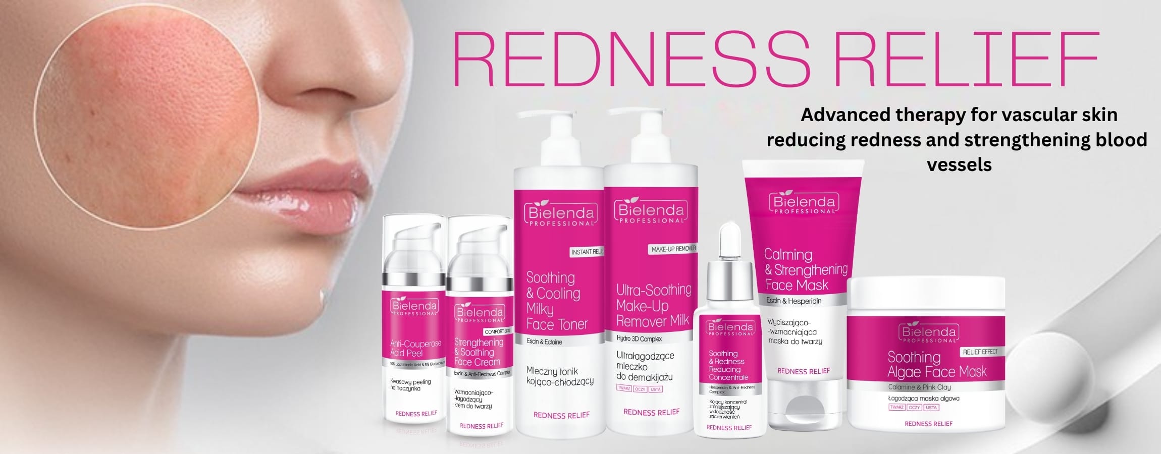 Bielenda Professional Redness Relief new Product line at Procosmeticsuk