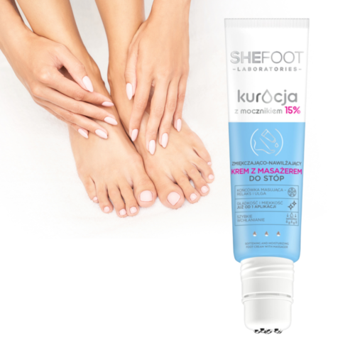 SheFoot Urea Treatment Softening Moisturising Foot Cream with Massager 50ml