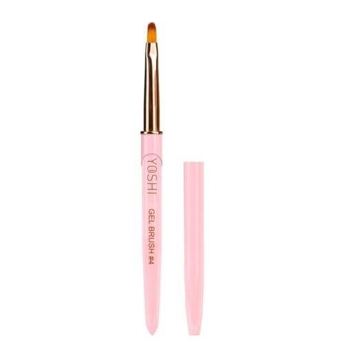 YOSHI Gel Brush #4 – Pink – 4mm Nylon Bristles