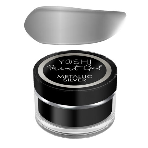 Yoshi Metallic Nail Art Paint Gel UV LED 5ml - Metallic Silver