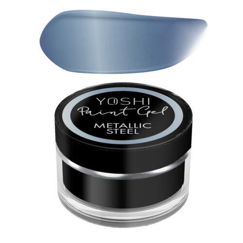 Yoshi Metallic Nail Art Paint Gel UV LED 5ml - Metallic Steel