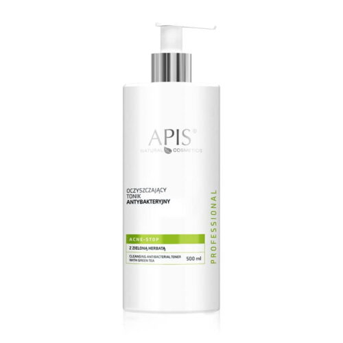 Apis Professional Cleansing Antibacterial Anti-Acne Face Toner with Green Tea Extract 500ml