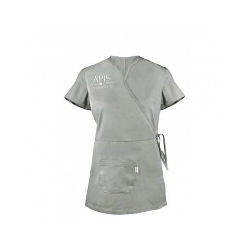 Apis Professional Cosmetic Tunic Apron- Grey Size 8-10 / S