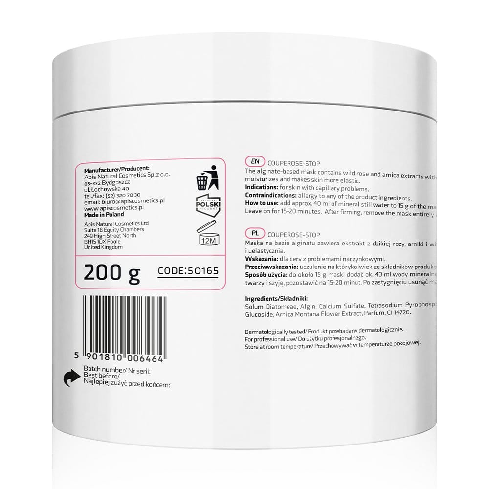 apis professional couperose-stop algae mask 200g