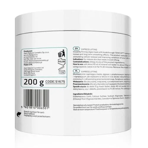 Apis Professional Intensively Firming Lifting Algae Face Mask with TENS’UP Complex 200g - Image 3