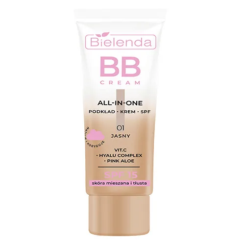 Bielenda All in One BB Cream for Combination and Oily Skin SPF15 30g Light Shade