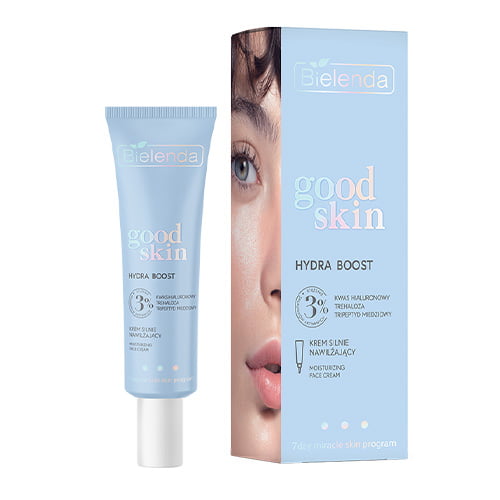 Bielenda Good Skin Hydra Boost Strongly Moisturising Face Cream Hyaluronic Acid Trehalose Tripeptide 50ml