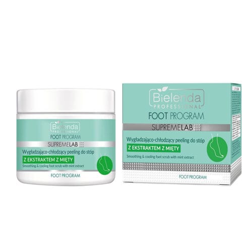 Bielenda Professional Supremelab Foot Program Smoothing & Cooling Foot Scrub with Mint Extract 200g