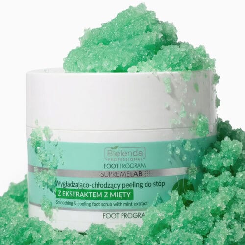 Bielenda Professional Supremelab Foot Program Smoothing & Cooling Foot Scrub with Mint Extract 200g