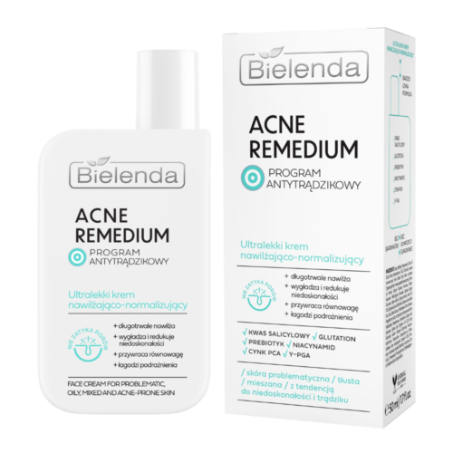 Bielenda Acne Remedium Ultra-Light Moisturising Normalising Cream 50ml