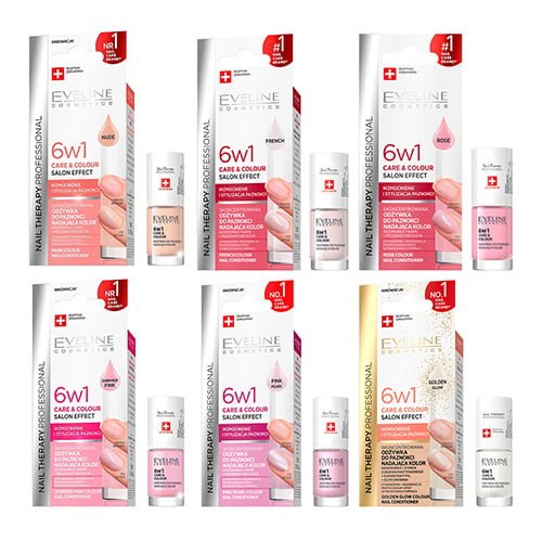 Eveline Nail Therapy Professional Care & Colour 6in1 Nail Conditioner