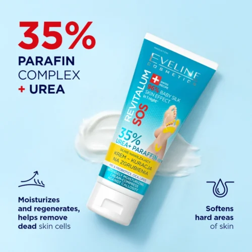 Eveline Revitalum SOS Intensely Moisturising Foot Cream-Compress with 35% Urea & Paraffin 75ml